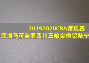 20192020CBA常规赛深圳马可波罗四川五粮金樽贺希宁