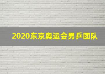 2020东京奥运会男乒团队