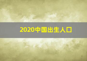 2020中国出生人囗