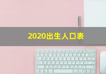 2020出生人口表