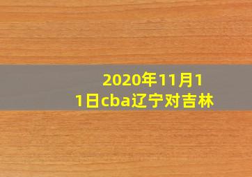 2020年11月11日cba辽宁对吉林