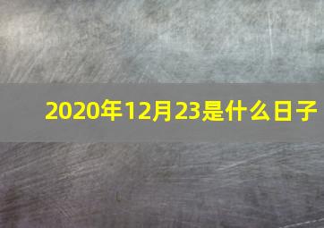 2020年12月23是什么日子