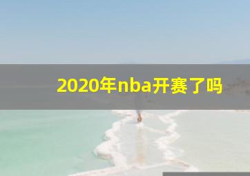 2020年nba开赛了吗