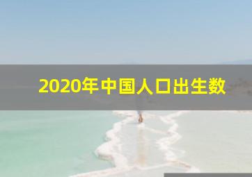 2020年中国人口出生数