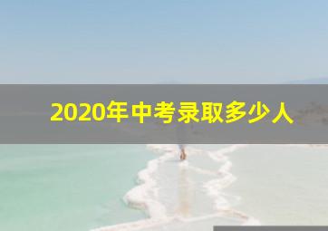 2020年中考录取多少人