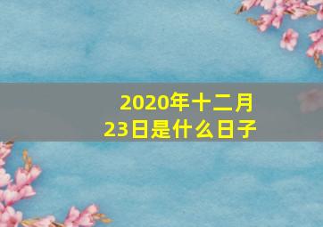 2020年十二月23日是什么日子