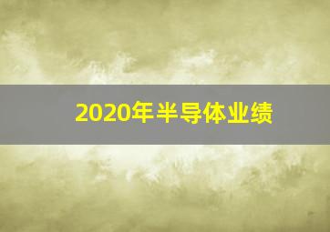 2020年半导体业绩