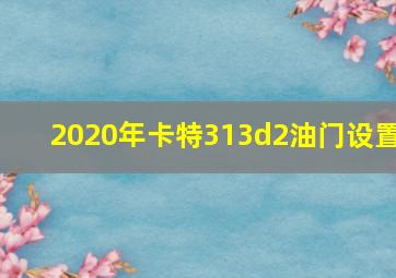 2020年卡特313d2油门设置