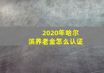 2020年哈尔滨养老金怎么认证