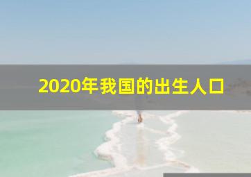 2020年我国的出生人口