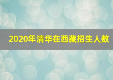 2020年清华在西藏招生人数