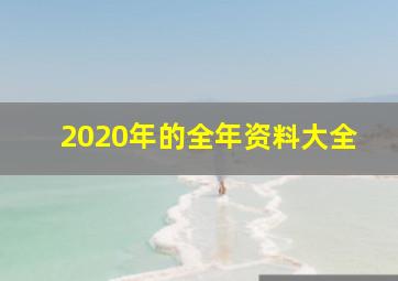 2020年的全年资料大全