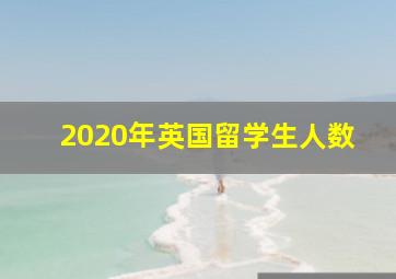 2020年英国留学生人数