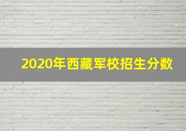 2020年西藏军校招生分数