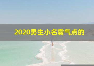 2020男生小名霸气点的