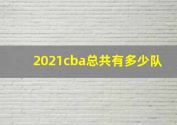 2021cba总共有多少队