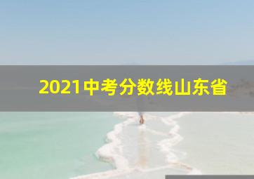 2021中考分数线山东省