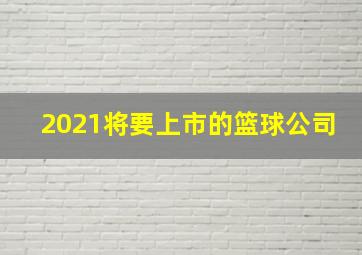 2021将要上市的篮球公司