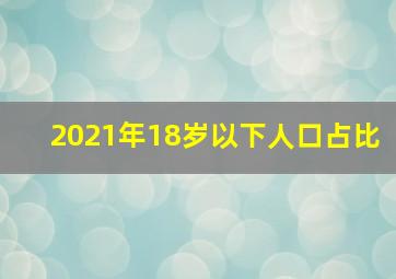 2021年18岁以下人口占比