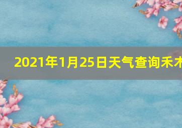 2021年1月25日天气查询禾木