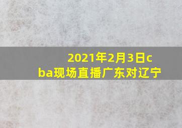 2021年2月3日cba现场直播广东对辽宁