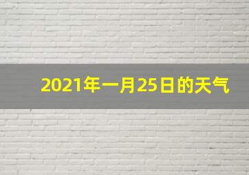 2021年一月25日的天气