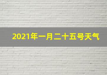 2021年一月二十五号天气