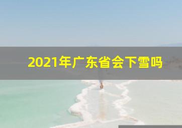 2021年广东省会下雪吗