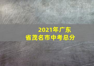 2021年广东省茂名市中考总分