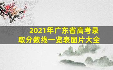 2021年广东省高考录取分数线一览表图片大全