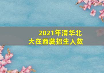 2021年清华北大在西藏招生人数