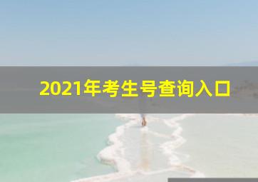 2021年考生号查询入口