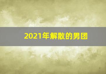 2021年解散的男团