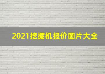 2021挖掘机报价图片大全