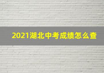 2021湖北中考成绩怎么查