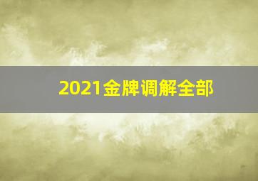 2021金牌调解全部