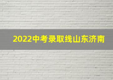 2022中考录取线山东济南