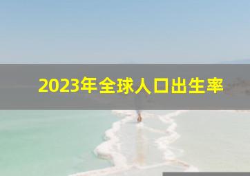 2023年全球人口出生率