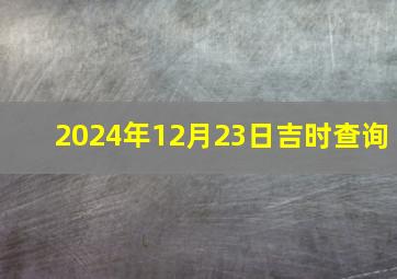 2024年12月23日吉时查询