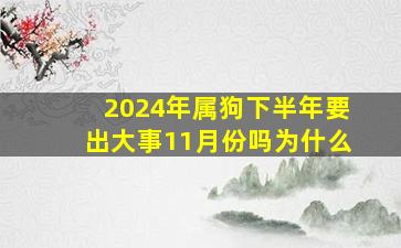 2024年属狗下半年要出大事11月份吗为什么