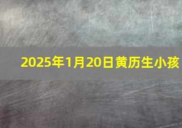 2025年1月20日黄历生小孩