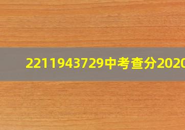 2211943729中考查分2020年