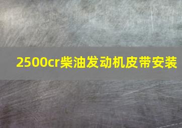 2500cr柴油发动机皮带安装