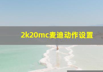 2k20mc麦迪动作设置