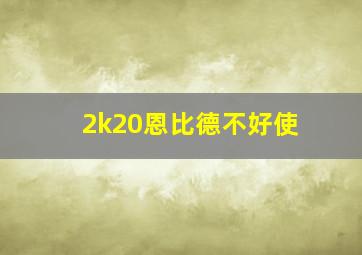 2k20恩比德不好使