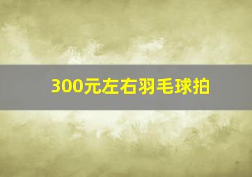 300元左右羽毛球拍