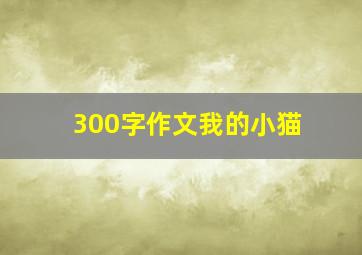 300字作文我的小猫