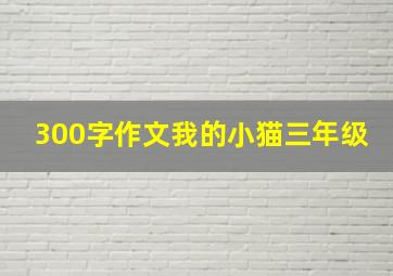 300字作文我的小猫三年级