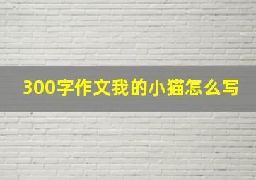 300字作文我的小猫怎么写