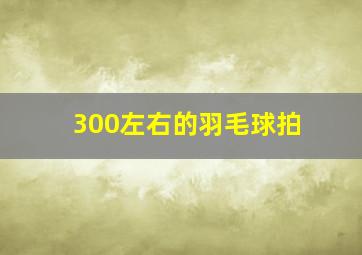 300左右的羽毛球拍